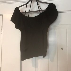 Black off the shoulder top